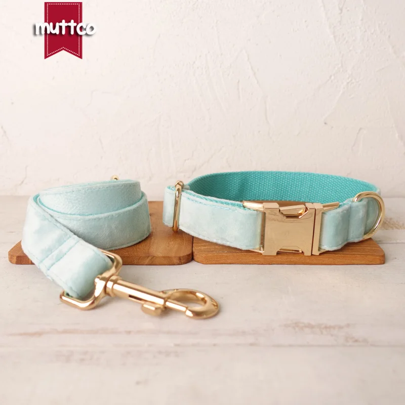 

MUTTCO unique dog collar THE AQUA convenient to walk the dog leash parts for small medium large dog 5 size UDC111J