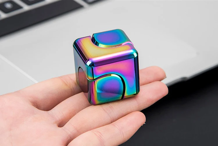 Platz Dekompression Kreisel Würfel Cube Anti-Angst Fingertip Spielzeug Hand Fidget Spinner Vent Spielzeug Flipo Flip Für Kinder – Detail 1