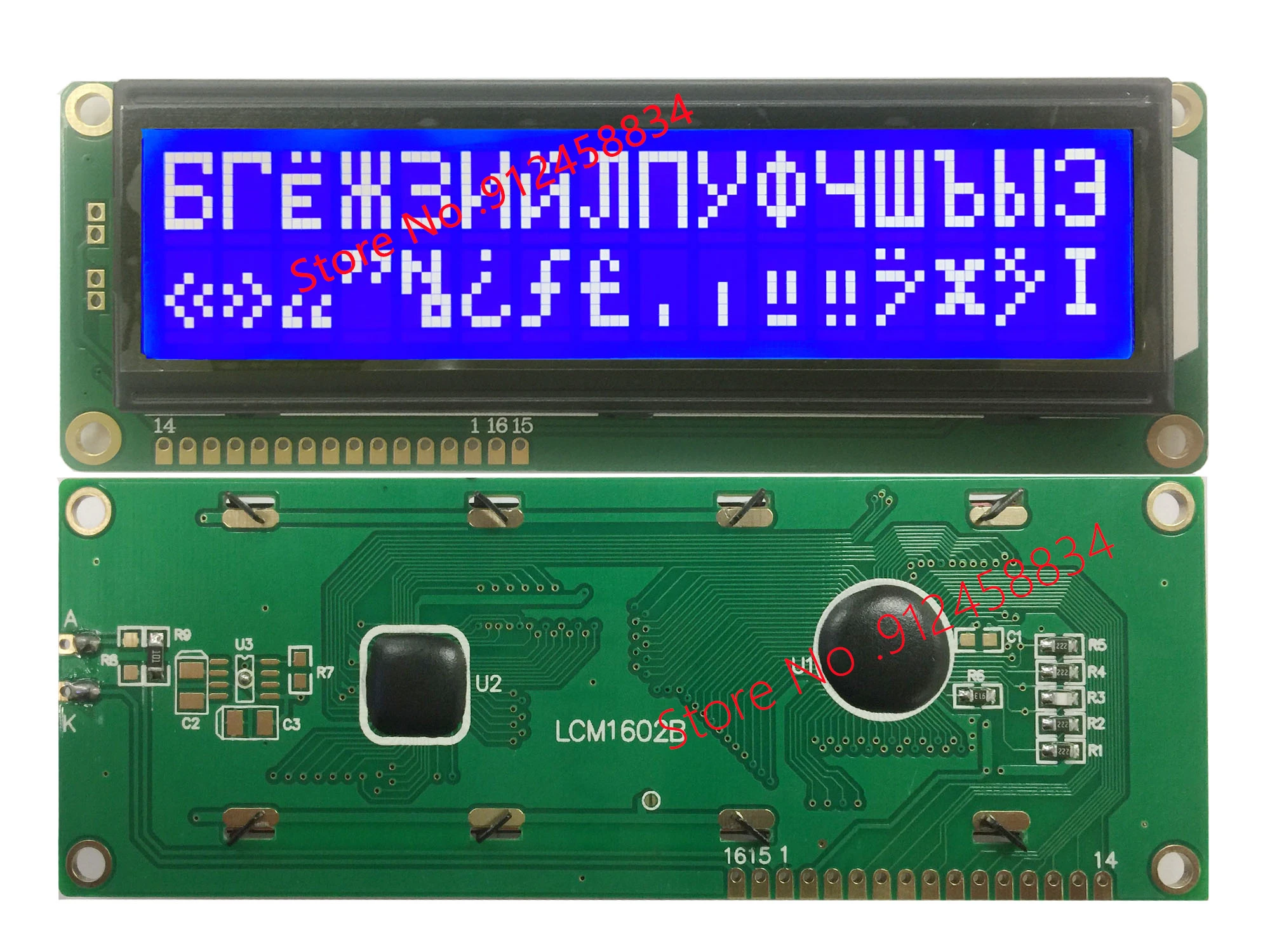 كبير كبير 16x2 1602 الروسية Cyrillic الخط شخصية شاشة الكريستال السائل STN الأزرق Cmpatible WH1602L-TMI-CT السفينة حرة