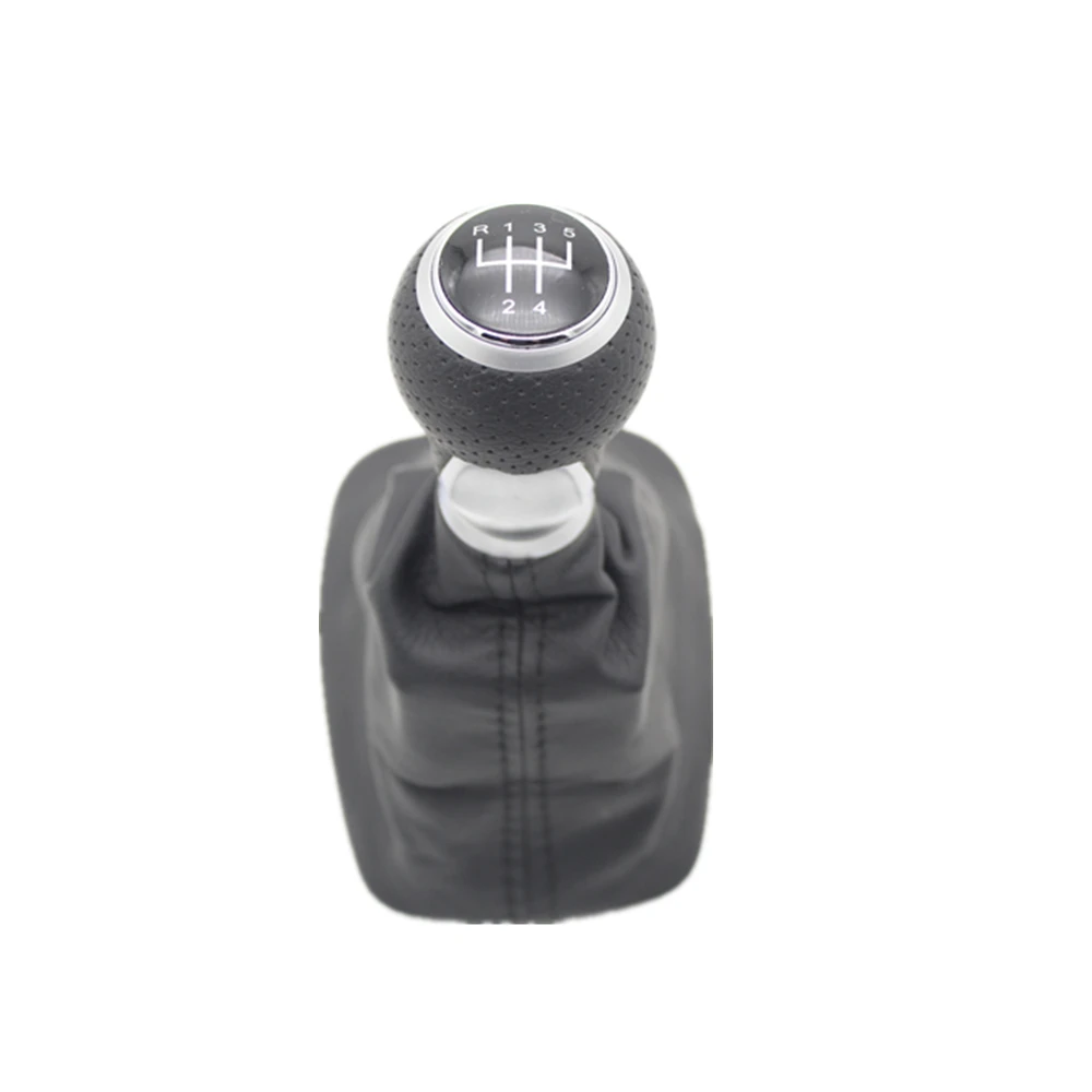 

For Skoda Fabia MK1 1999 2000 2001 2002 2003 2004 2005 2006 2007 2008 Car-Styling 5 Speed Gear Stick Shift Knob Leather Boot