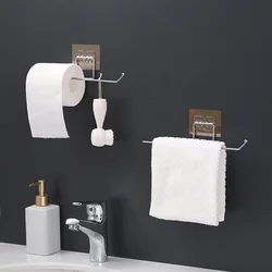 Punch-free Traceless Rag Hanger Kitchen Toilet Storage Wrought Iron Paper Towel Hanger Lazy Rag Hanger Kitchen Paper Hook 0.01