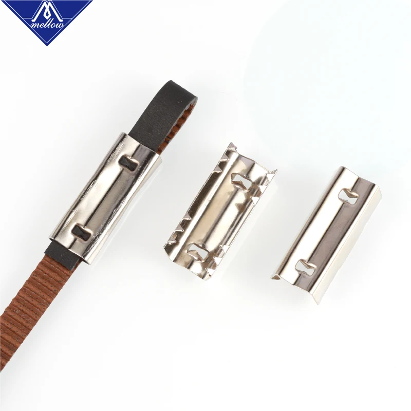 Mellow 10Pcs 3D Printer Onderdelen GT2 Open Riem Clip Open-End Timing Riemen Openbuilds Riem Klem Crimp Stijl