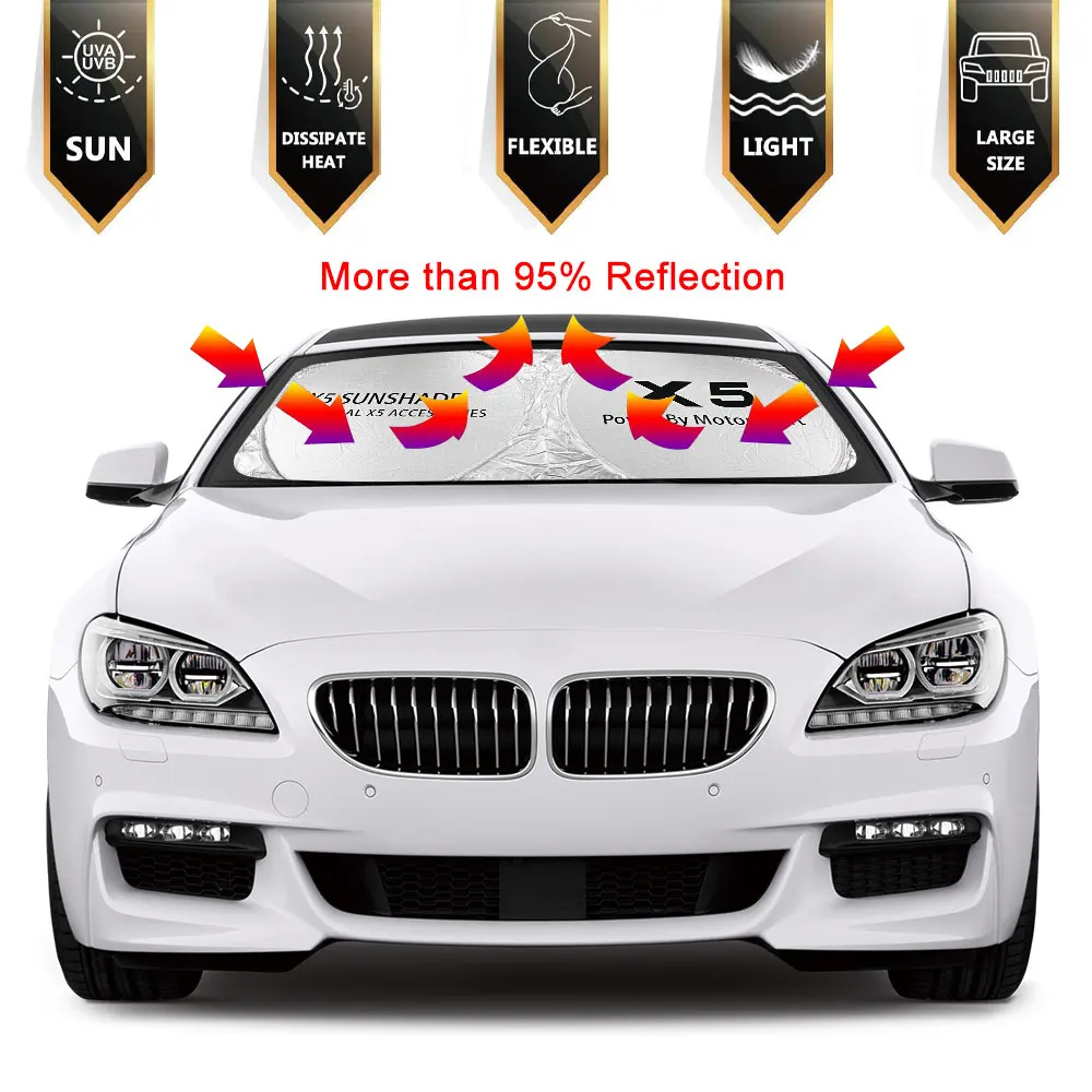 Car Windshield Sun Shade Cover Accessories Anti UV Reflector For BMW X5 E70 F15 G05 X1 F48 X3 F25 X6 E71 X2 F39 X4 F26 X7 G07