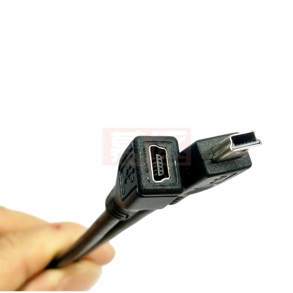 1-piece Mini USB 5 Pin plug Bookmark extension Data adapter Lead cable 50cm 100CM