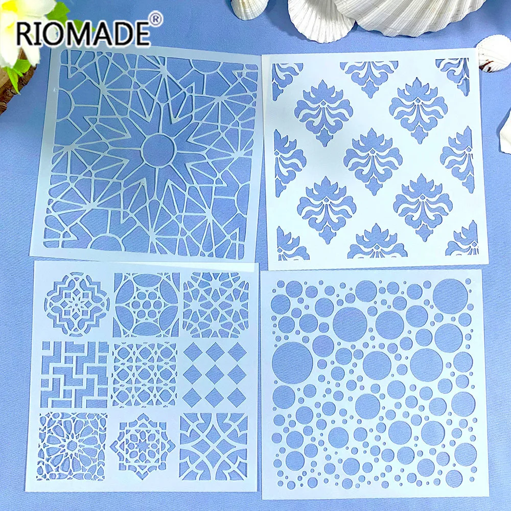 European Style Square Cake Stencil Plastic Sugar Sieve Mold Printing Mould Spray Flower Template Baking Tools Fondant Decoration