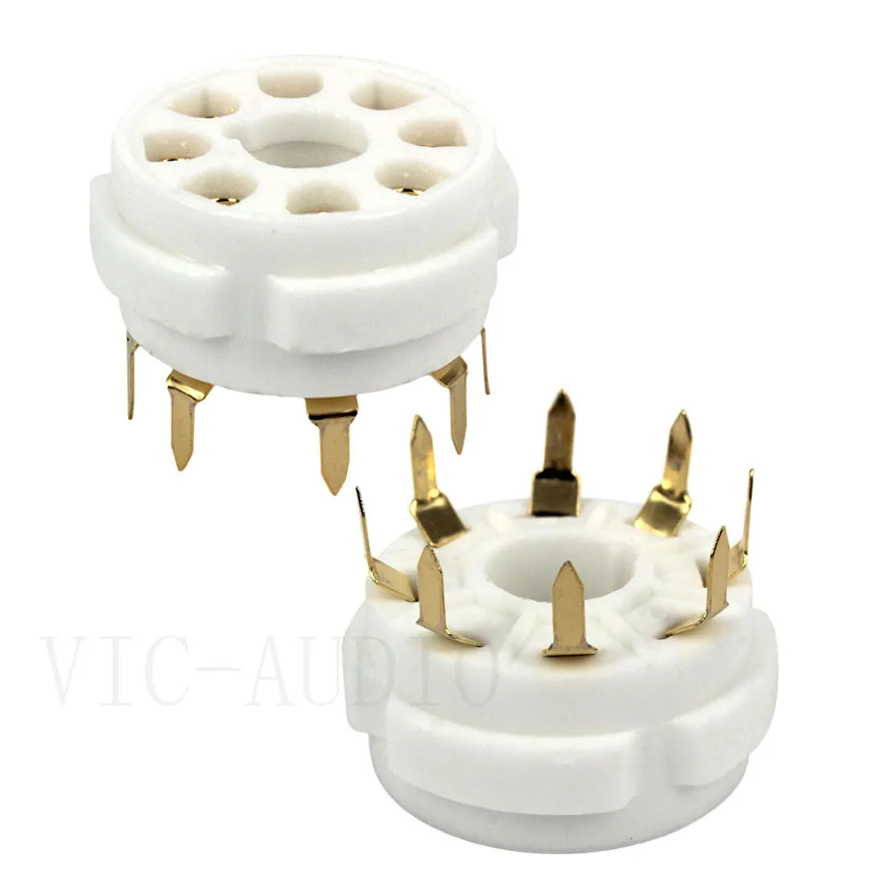 10 шт., 8-контактные керамические трубчатые розетки K8A для 6P3P 6SN7 6N8P 6N9P 5Z3P 5Z4P 6550 KT88, вакуумный трубчатый усилитель, винтажный Hi-Fi