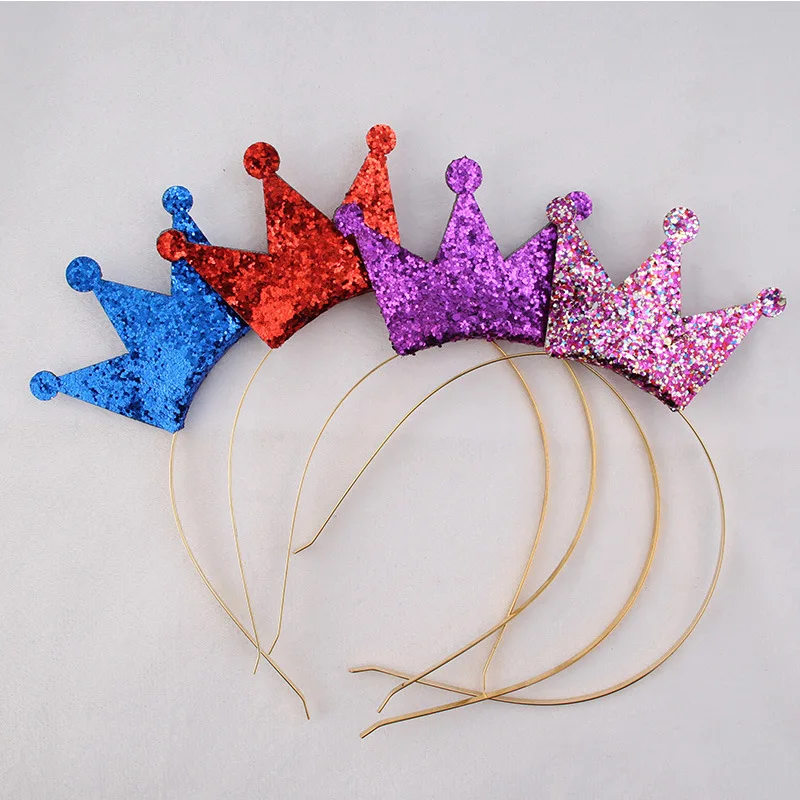 

Cute princess girl crown headbands children silver rhinestone hairwear kids hair jewelry for birthday party