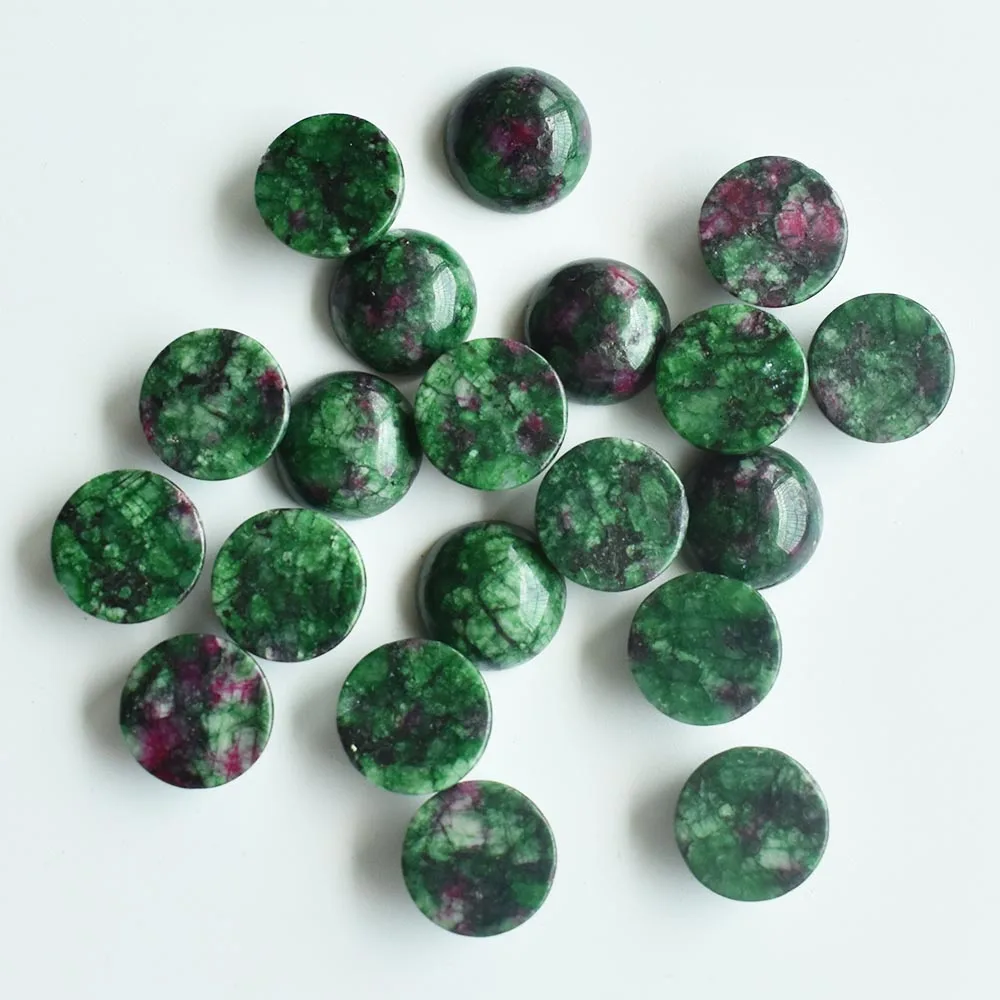 Modische, hochwertige gemischte runde CAB-CABOCHON Natursteinperlen für Schmuckzubehör, 12mm, Großhandel, 50 Stück/Lot, kostenloser Versand. – Detail 23