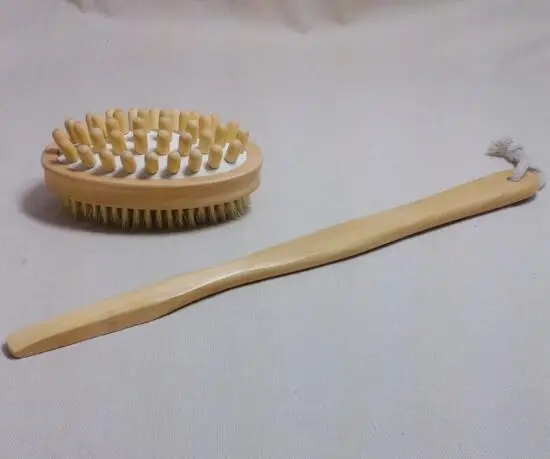 Long handle rubbing bath brush multi-functional anti-skid massage bristle double-sided bath brush