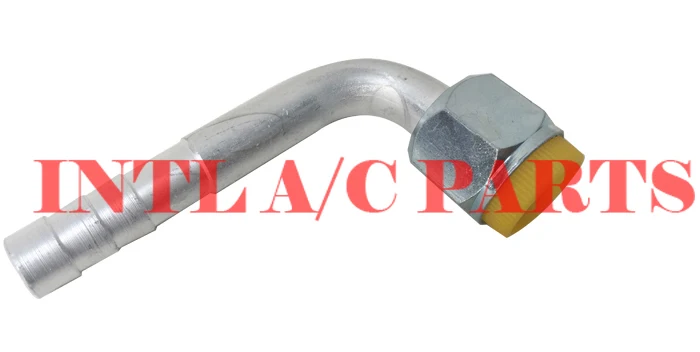 #10 - 90 degree Female R12 O-ring Barb Fitting Aluminum INTL-HF2012