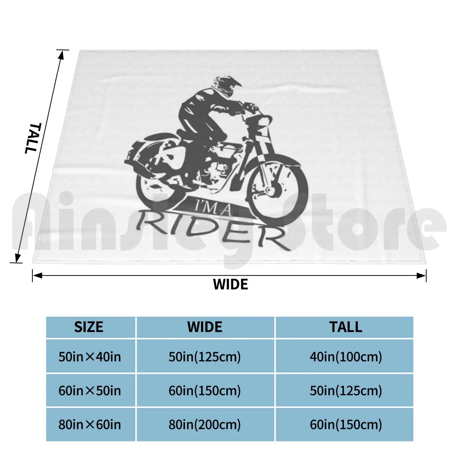 I'm A Rider Blanket Super Soft Warm Light Thin Rider Bike Motorcycle Travel Bikelover