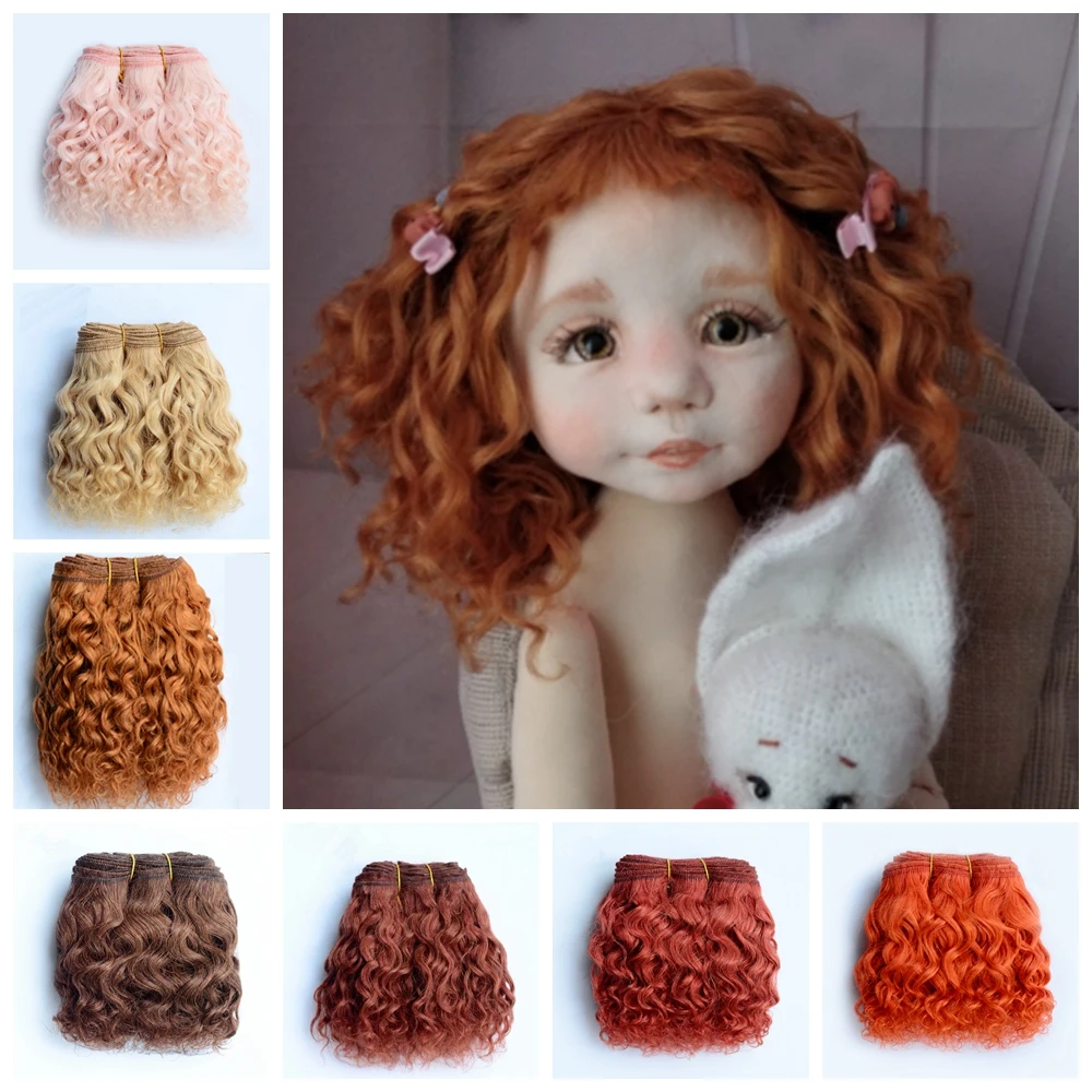 Extensions de cheveux bouclés à vis pour toutes les poupées, perruques de cheveux bricolage, trames de cheveux en laine, accessoires de jouets,