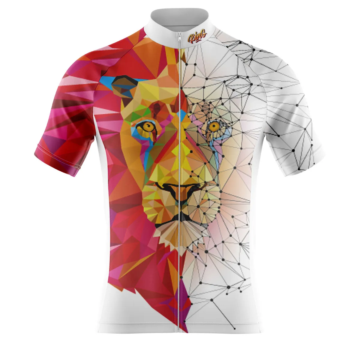 Quick Dry Cycling Jersey for Men, Short Sleeve, 3D Lion Bike Clothing, MTB Bicycle Jersey, Road Cycling Shirt, Summer