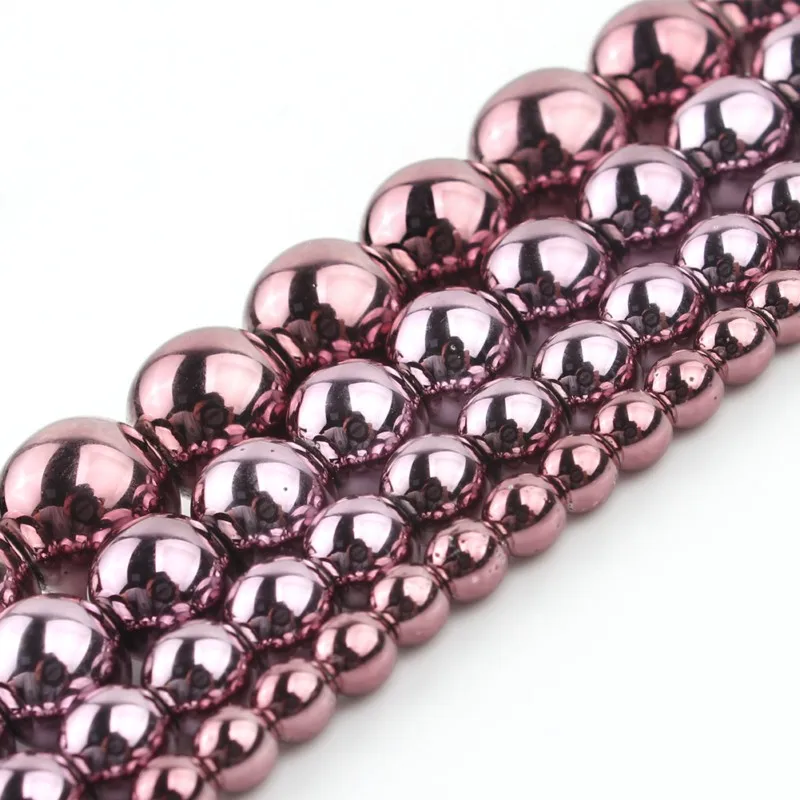 AAA Red Blue Green Color Hematite Natural Stone Beads Round Loose beads For Jewelry Diy Bracelet  Making 3/4/6/8/10mm