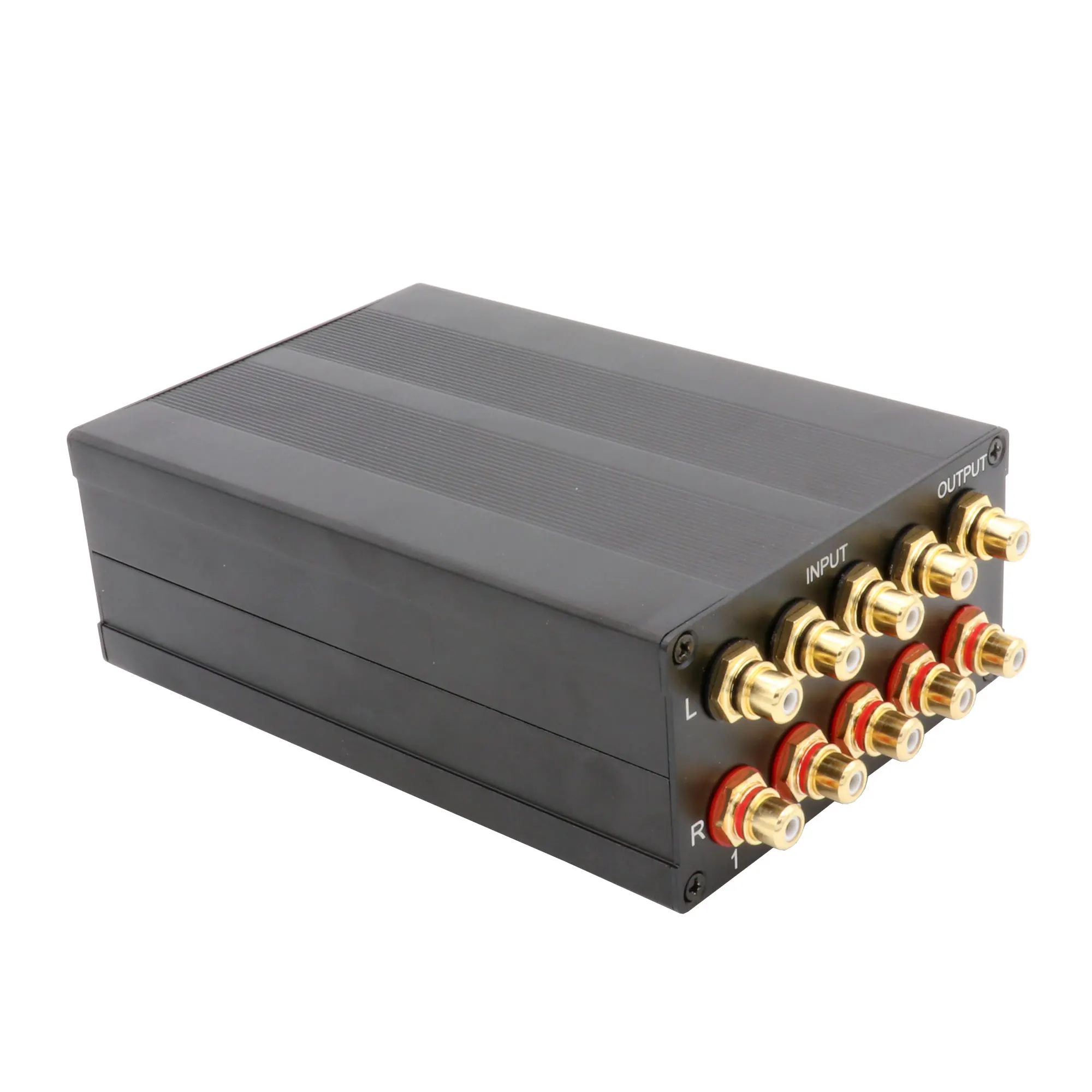 1PC Bearbeitete Volle Aluminium Audio Source Selector Switcher Converter HiFi Sound Ausgang Splitter RCA CD-Player Plattenspieler TV DVD – Detail 19