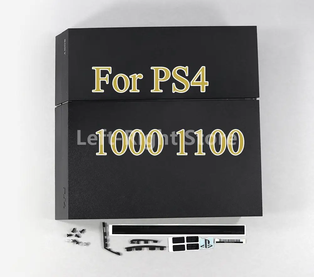 1 مجموعة الإسكان الكامل ل PS4 1000/1100 وحدة التحكم أسود اللون وحدة التحكم الإسكان حالة منزل شل لديها شعار ل PS4 1100 1000 #3