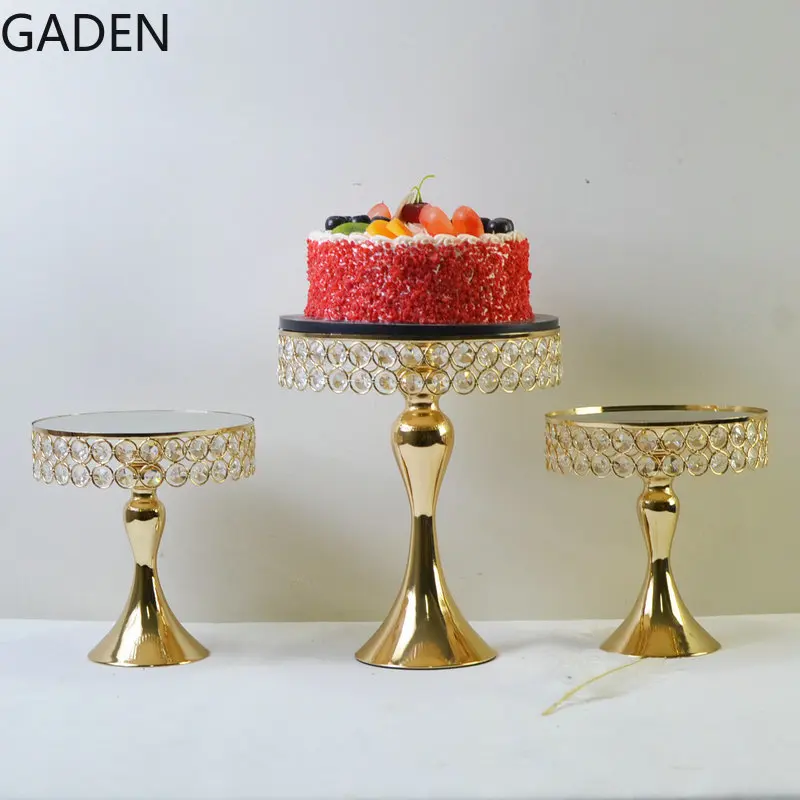 

European Crystal Cake Stand Wedding Dessert Table Decoration Bakery Decoration Display Stand Birthday Party Cake Tray Decoration