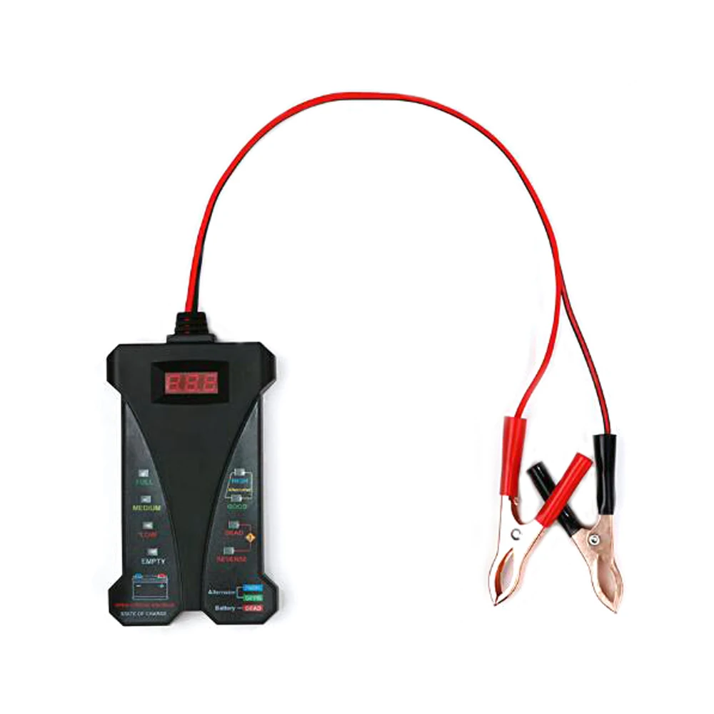 Battery Tester Car Fault Diagnosis Instrument Digital Display Battery Tester 12V LED