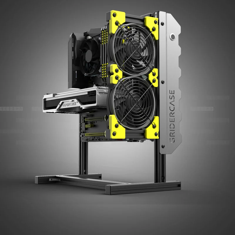 Imagem -03 - Banco de Teste de Computador ao ar Livre Mini Itx Matx Atx Alumínio Jogo Quadro Vertical Kit Faça Você Mesmo Água Refrigeração Overclock Case Pci hd Ssd fã