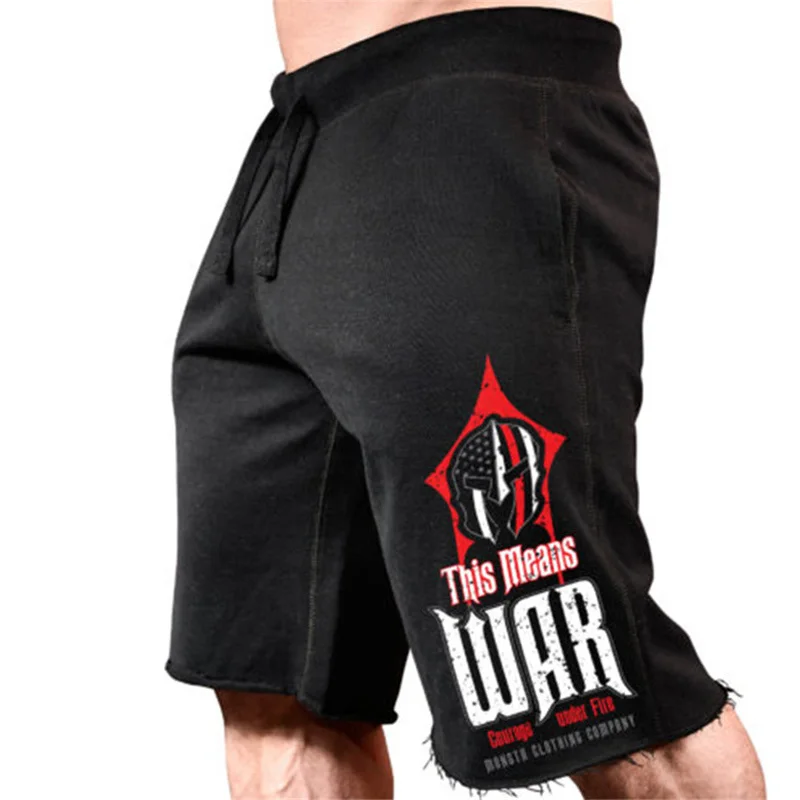 Men New Cotton Shorts Men\'s loose Short Trousers Fitness Bodybuilding Jogger Mens Brand durable Sweatpants Fitness Workout Short