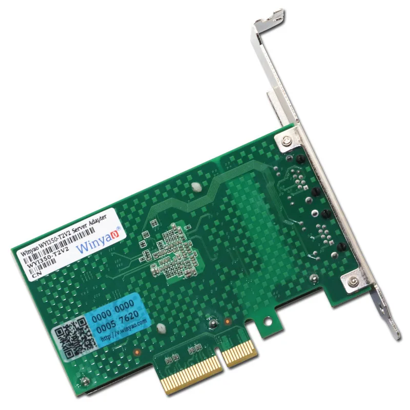 Imagem -03 - Winyao Wyi350-t2v2 Pci-e x4 Porta Dupla Gigabit Servidor Ethernet Placa Adaptador de Rede Esxi I350t2 E1g42et 9404pt Ros