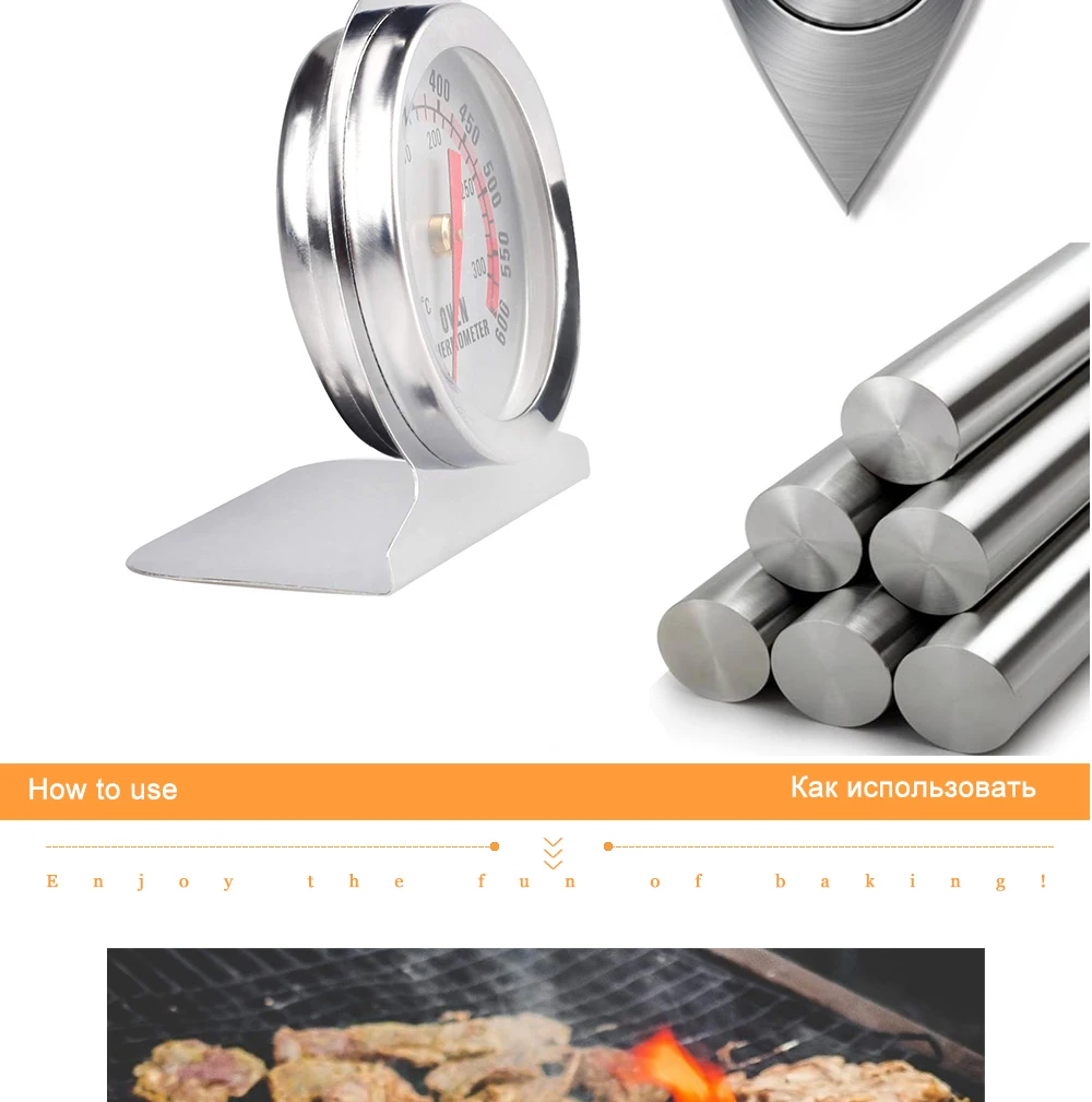 1PCS Gefrierschrank Ofen Thermometer Bbq Grill Temperatur Gauge Beste Genaue Edelstahl Sicher Herd Thermo Meter Backen Werkzeuge – Detail 12