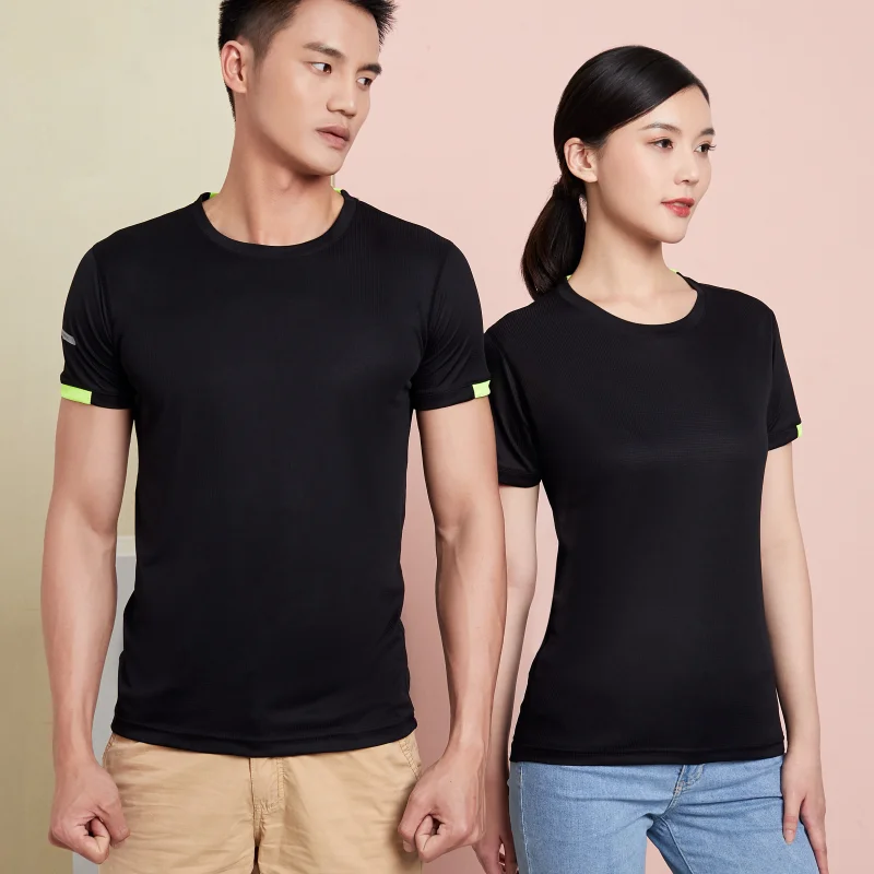 7 Colors Quick-Drying Round Neck Polyester T-Shirt Custom Sport T-Shirt Logo Embroidery Printed Personal Design  S-4XL ONECOOL