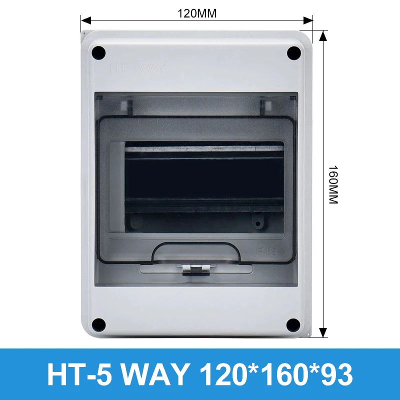 Waterproof Distribution Box 2/3/5/8/12/15/18/24 Ways Outdoor Electrical Circuit Breaker MCB Power Plastic Junction IP65 Wire Box