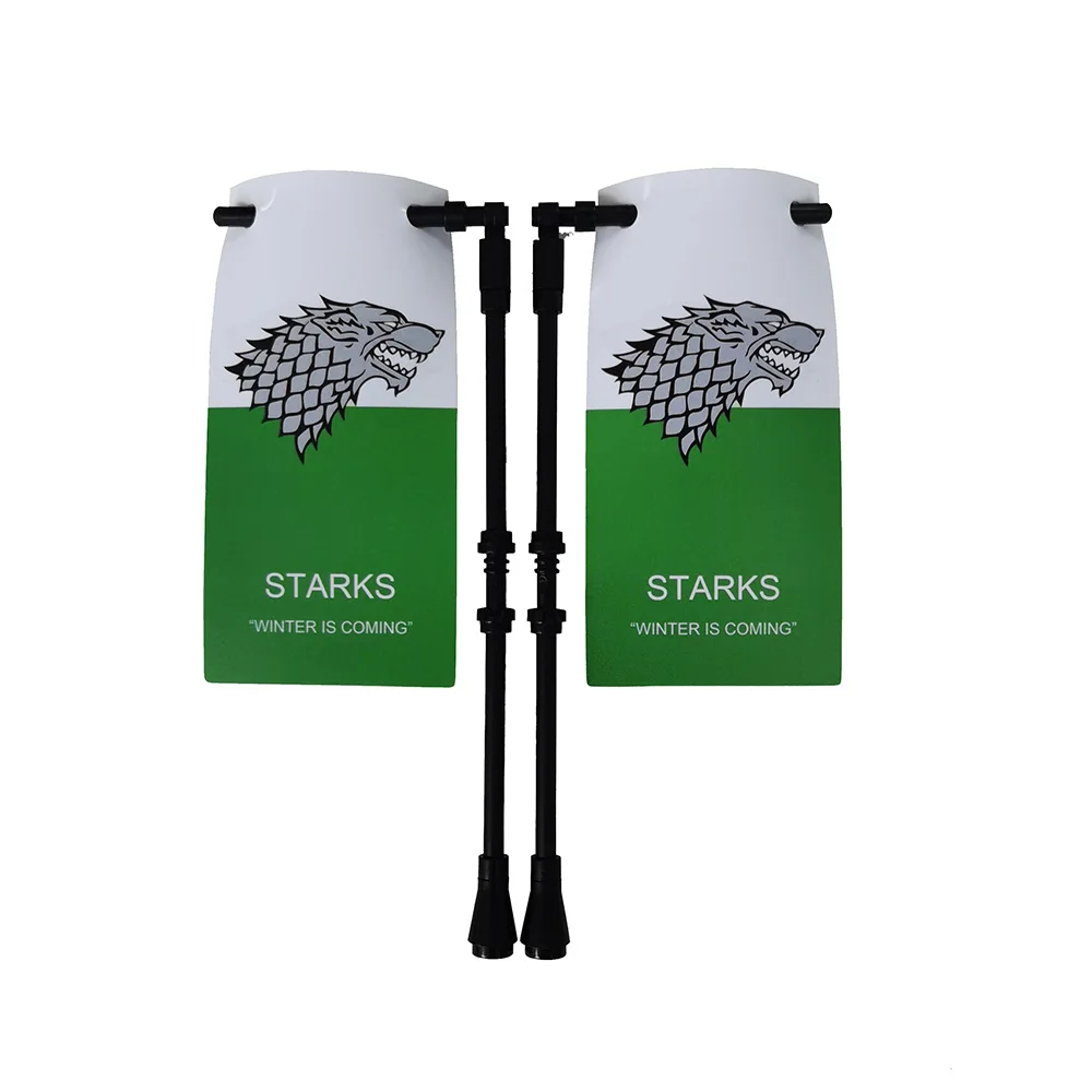 Große Flaggen für Gondor Elfen Rohan Mordo Durin Isengard Spartan Rom Flagman Warlords Infanterie Quadratische Bausteinfigur