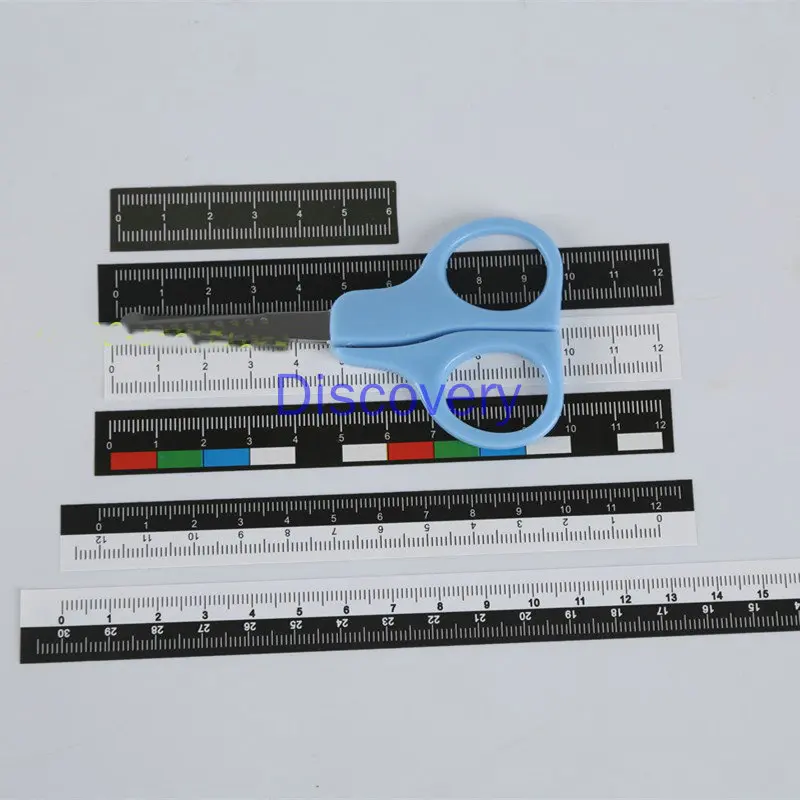 

12cm Two-color Adhesive Scale Color Transparent Photo Paper Scale