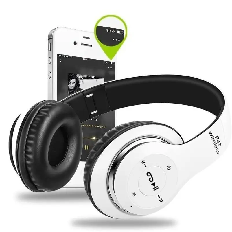 Best Selling P47 Headphones 3.5mm BT 5.0 TF Card FM Stereo Radio MP3 Player P47 Wireless Headphones For IOS Android Phone P47