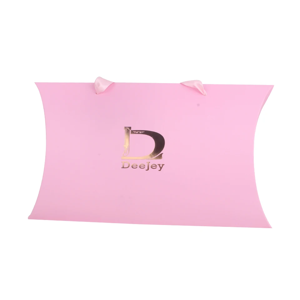 Custom logo printing hair extensions bundles wigs Packaging Box underwear dress shopping packing box with ribbon handle