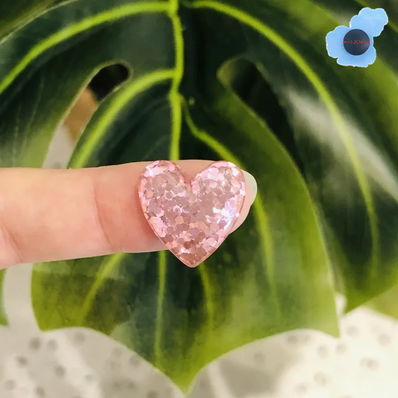 Novetly 1Pcs Heart-Shaped Colorful Sequins Shoe Accessories Shoe Buckle   For Charms Shoes Fit Wristbands Kid's Gifts image 6