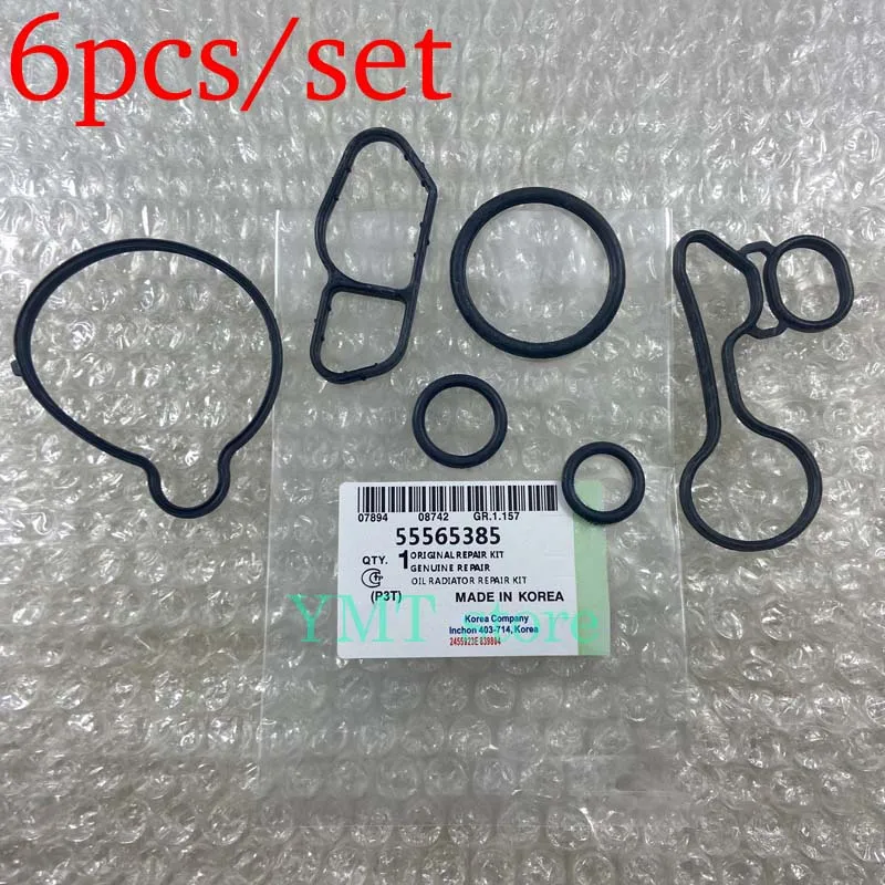 6PCS/Set Oil-Cooler Gaskets OE# 55566784 55565385 55568536 55568539 Fit For Chevrolet Cruze Sonic Trax Encore 1.4T Astra