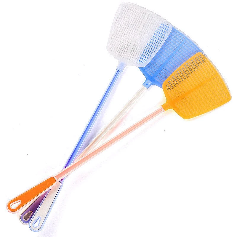 1Pcs Durable Hollow Household Long Handle Plastic Fly Trap Mosquito Swatter Fly Killer Hand Manual Flapper Pest Control