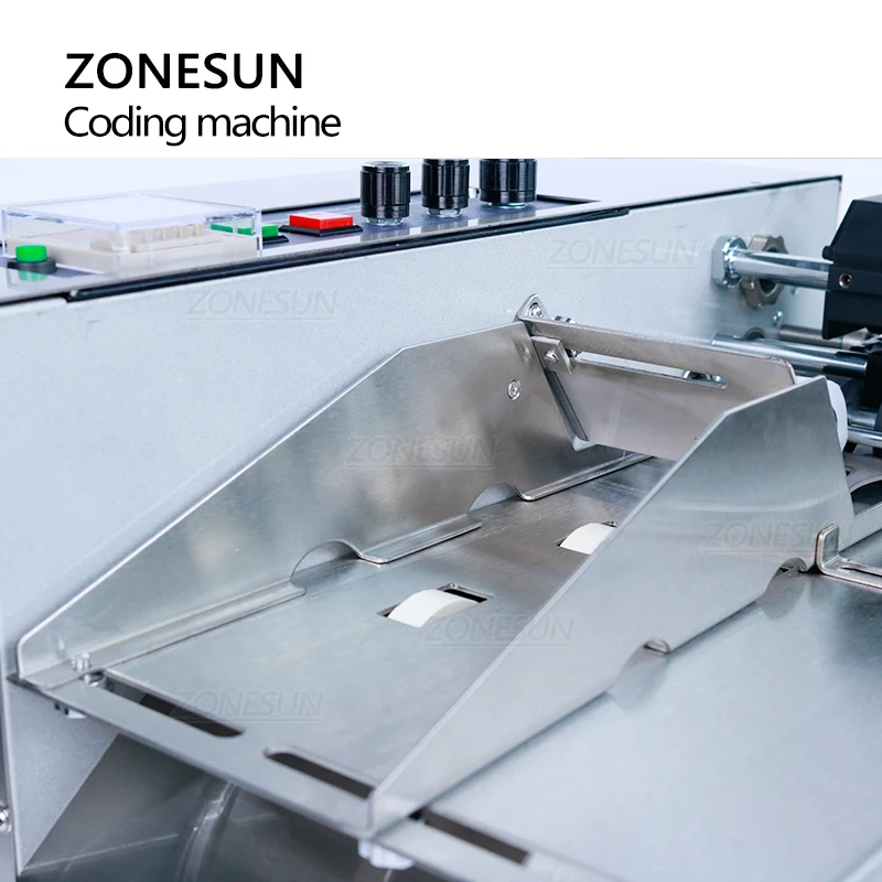 ZONESUN MY-380 Semi Automatic Coding Machine Solid Ink Date Coding Machine Automatically Continuous Bag Paper Card Printer