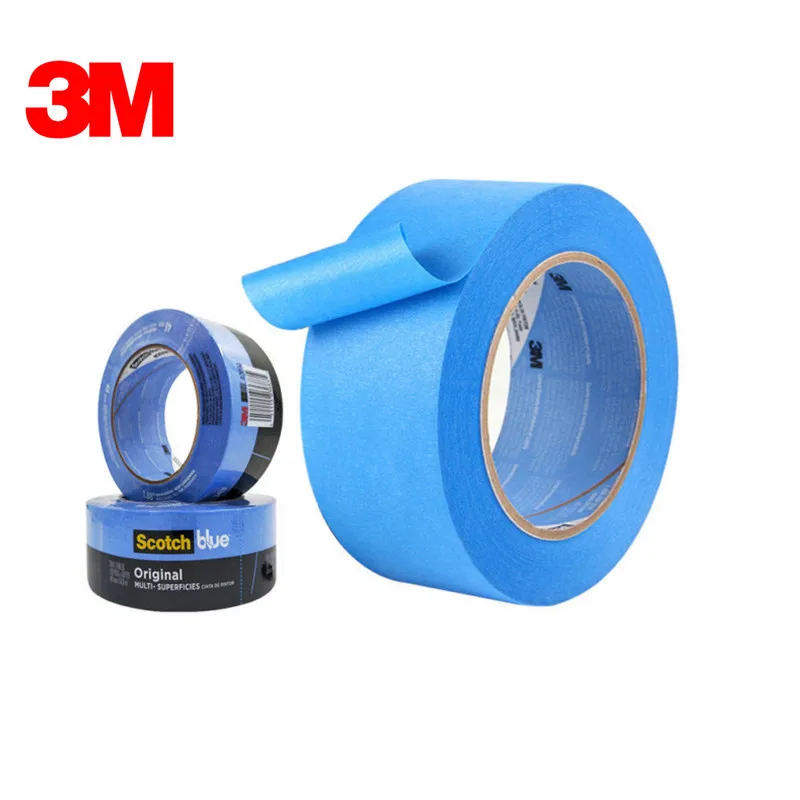 3M 2090 Blue Masking Tape for  Printing High-viscosity Seamless Quality to Adhesive , 48mmx54.8M/roll , Dropshipping