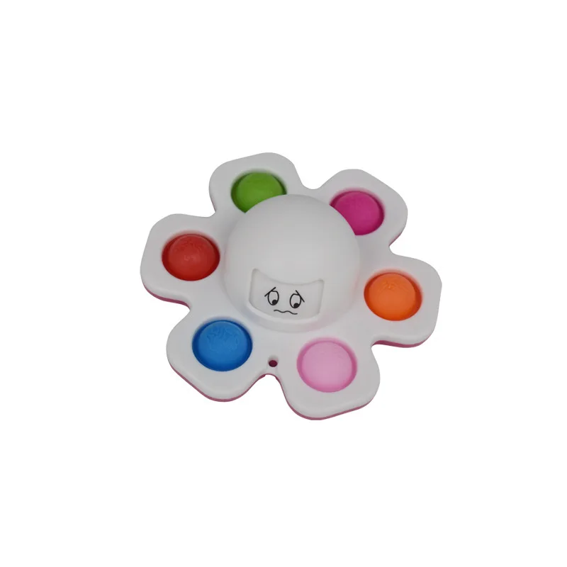 Anti Stress Push Bubble Fidget Spinner Face-Changing Sensory Toy Push popetes Spiner Stress Relief Fidget Toys For Kids Adult