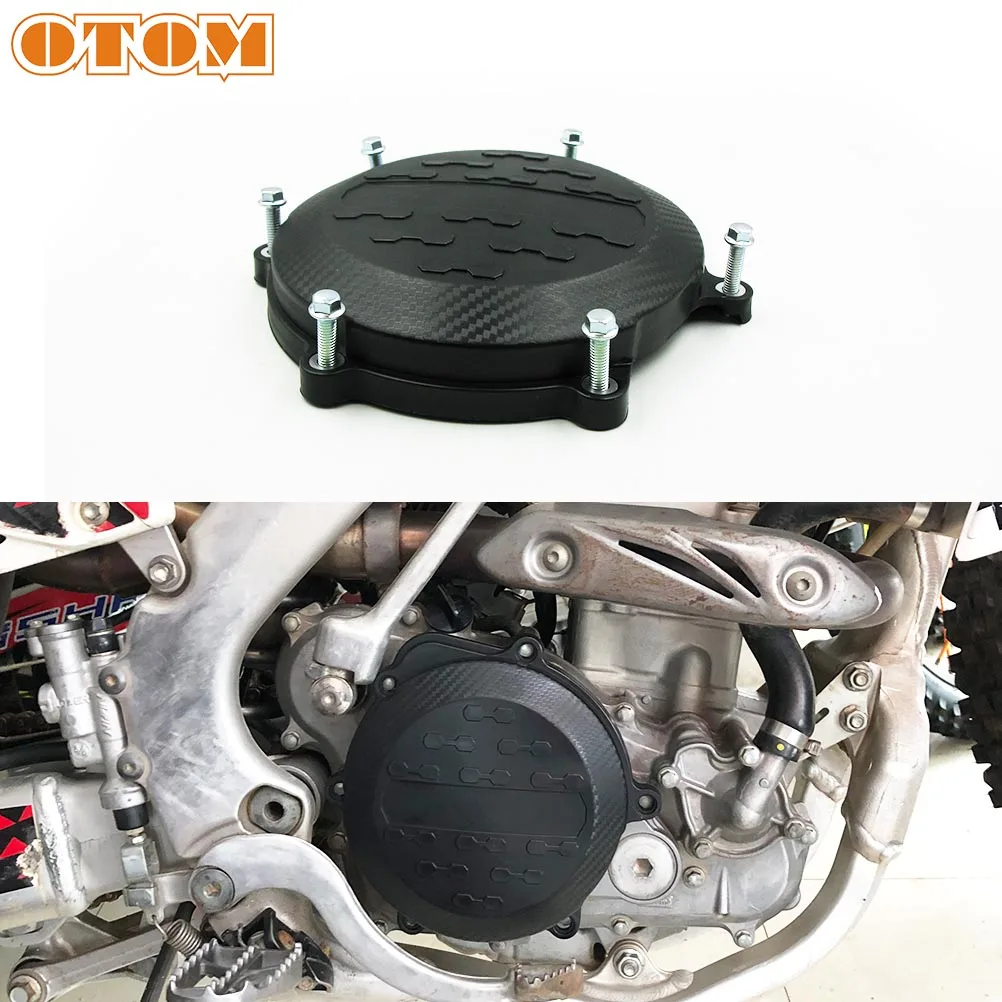 OTOM Motorcycle Clutch Protection Cover With Install Bolts Nut For HONDA CRF250R CRF 250R 2010 2013-2017 Motocross Engine Guard