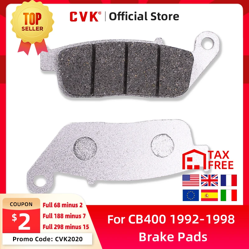 CVK Motorcycle Front Brake Pads For HONDA CBR250RR CBR 250 RR MC22 CB400SF Superfour CB400 Four NC36 CBR400RR NC23 NC29 CBR600