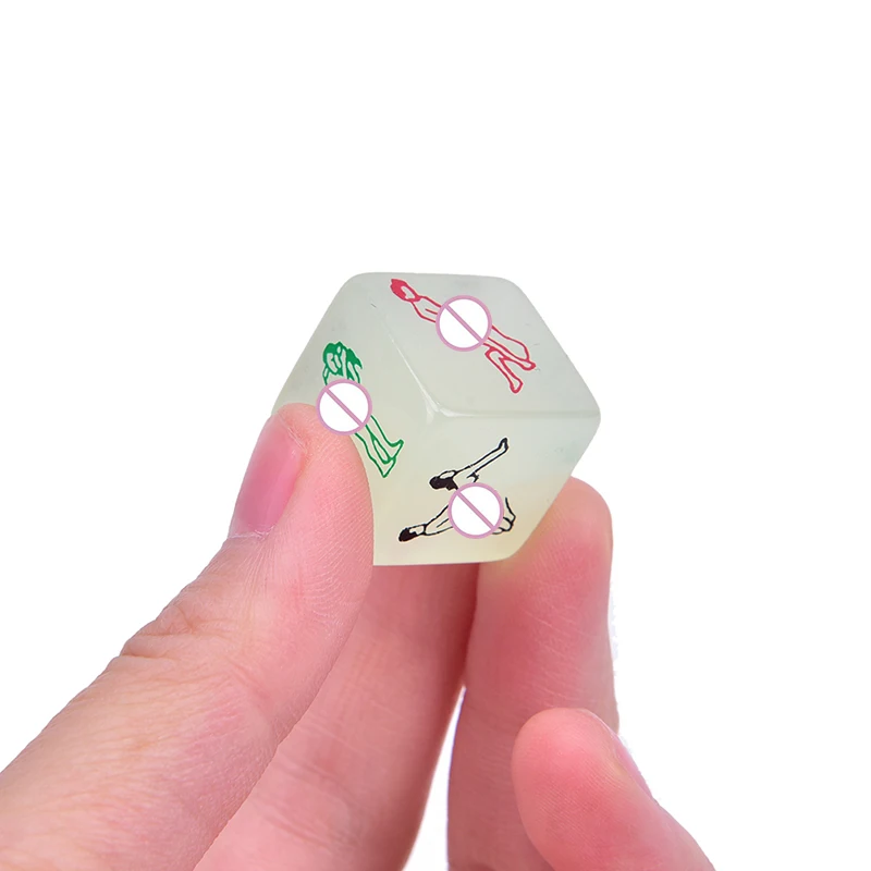 6 Side Erotic Luminous Dice Couples Flirting W/Posture Toys Love Posture Guide Night Lights Luminous Love Dice Sex Toy