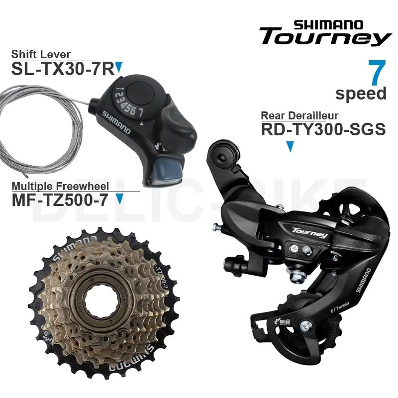 SHIMANO Tourney 6v 7v Groupset 6/7 Speed SL-TX30 shifters  TY300 Rear Derailleur TZ500 Freewheel for MTB Bike Original parts