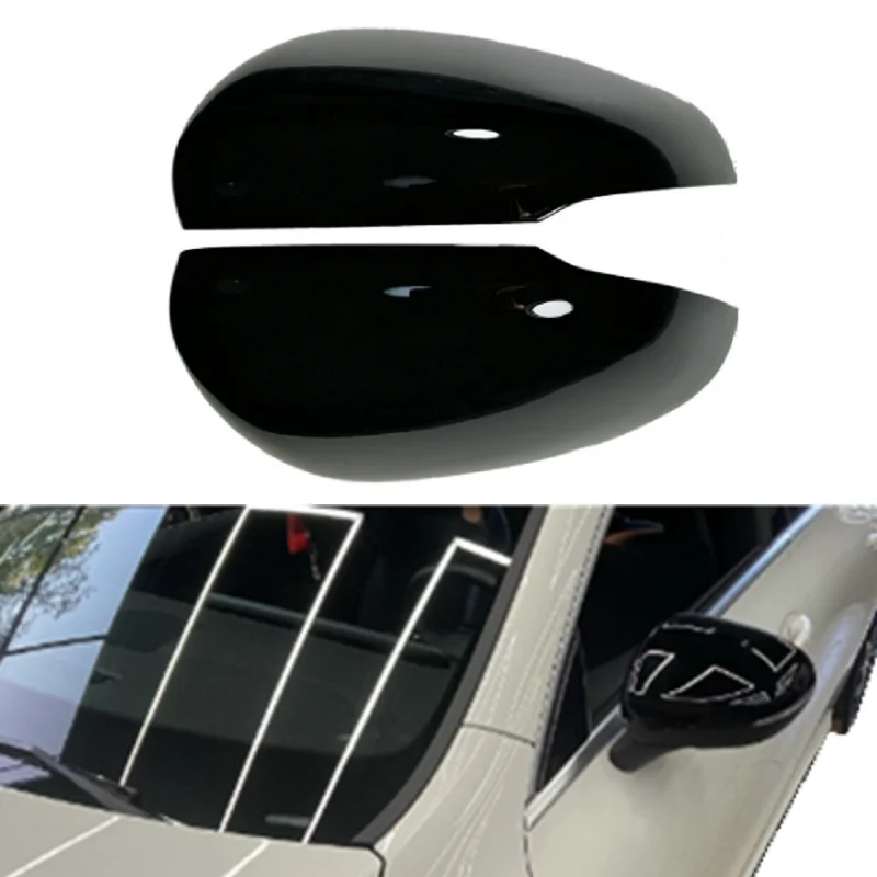 

Glossy Black Car Side Mirror Cover Caps Accessories for Mercedes Benz W177 A Class 2018-2020 A180 A200 2019 Replacement