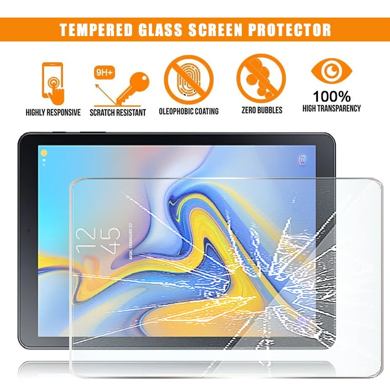 For Samsung Galaxy Tab A 10.5 T590 Tablet Tempered Glass Screen Protector Scratch Resistant Anti-fingerprint Film Cover