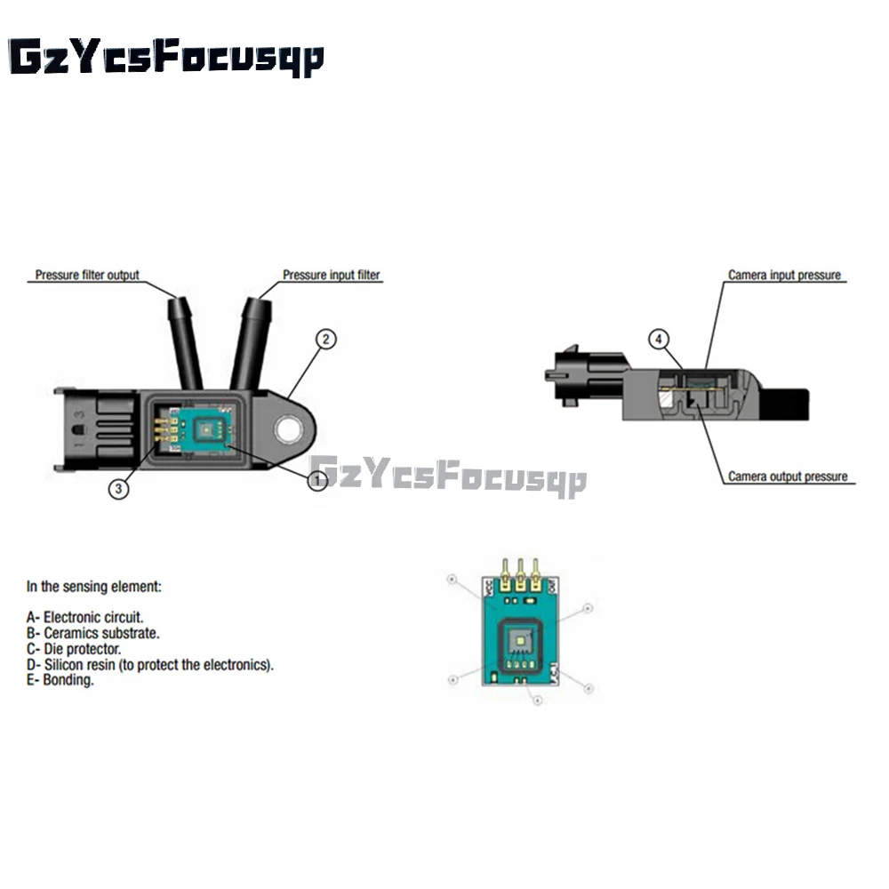 S550-182B2 S550182B2 41MPP2-3 Original DPF DIFFERENTIAL Intake Pressure Sensor for Mazda