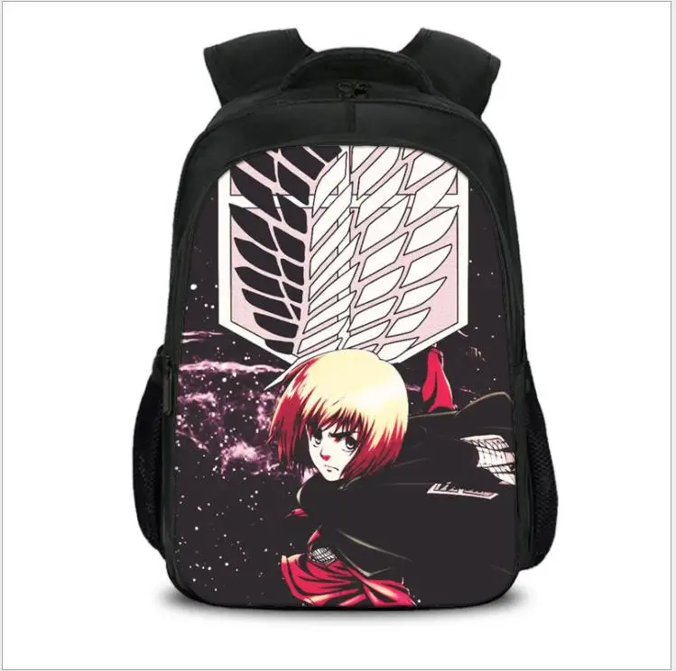 Mochila escolar de Anime Attack On Titan para niños y adolescentes, bolso de hombro de dibujos animados, mochilas escolares