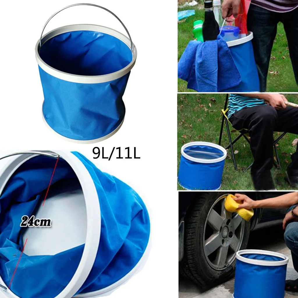 1Pc Layered Folding Bucket Bathroom Folding Round Portable Wash Pen Bucket Camping Outdoor Fishing Tool Folding Small Bucket