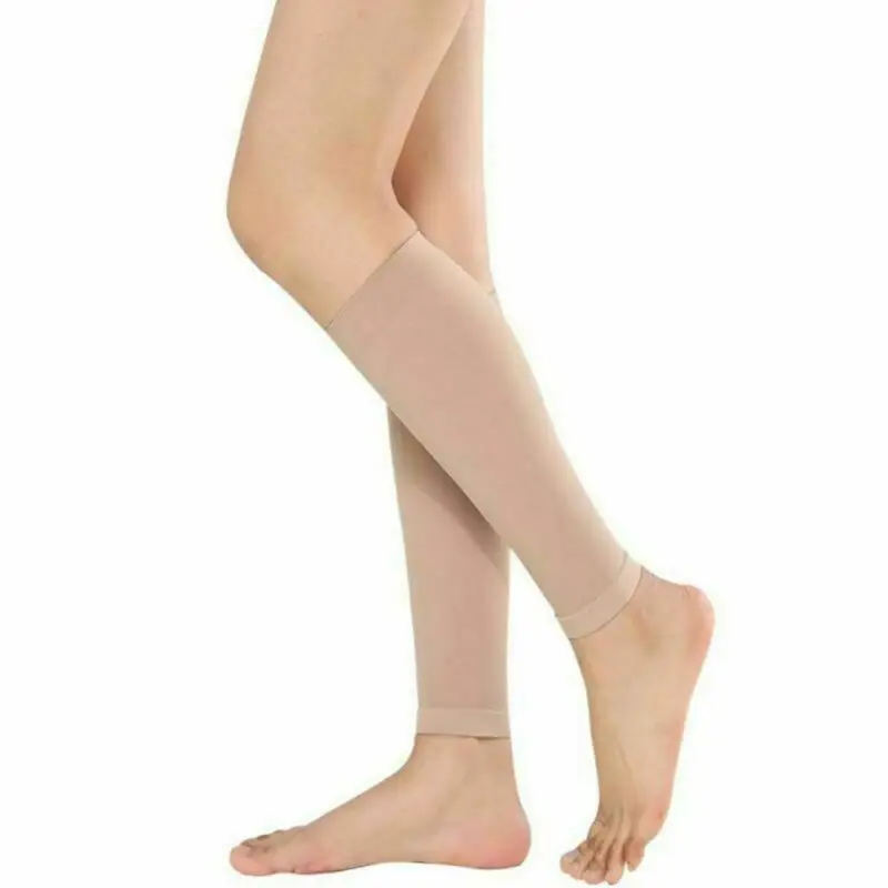 Prevent Calf Varicose Veins Compression Sock Medical Grade One Pressure Treat Varicose Leg Women Slim Socks Black Flesh-colored