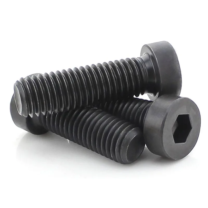 1/25 ชิ้น M3 M4 M5 M6 M8 M10 M12 M16 DIN7984 เกรด 8.8 เหล็กสีดํา Allen Hex ซ็อกเก็ตซ็อกเก็ตซ็อกเก็ตหกเหลี่ยมบางสั้นหมวกสกรูหัว Bolt