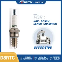 Bujías de antorcha D8RTC para vela DR8EA Denso IX24B Champion RA6HC 4163 Brisk BR12YC, sistema de encendido, 1 piezas, Original, nuevo